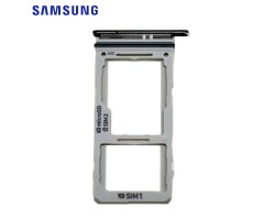 SIM tálca / tartó Samsung Galaxy S10 (SM-G973), S10 Plus (SM-G975) DUAL sim és vagy memória kártya tartó fekete GH98-43724A
